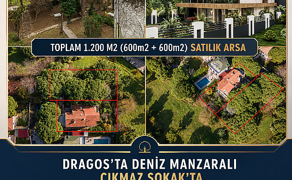 DRAGOS'TA 2 VİLLALIK 1200m² SATILIK ARSA