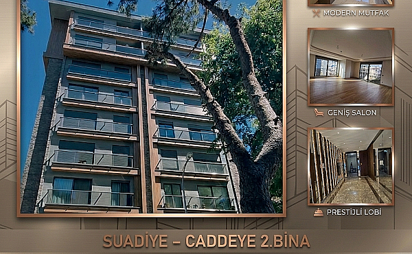SUADİYE'DE CADDEYE 2.BİNA 183m² SATILIK 4+1 DAİRE