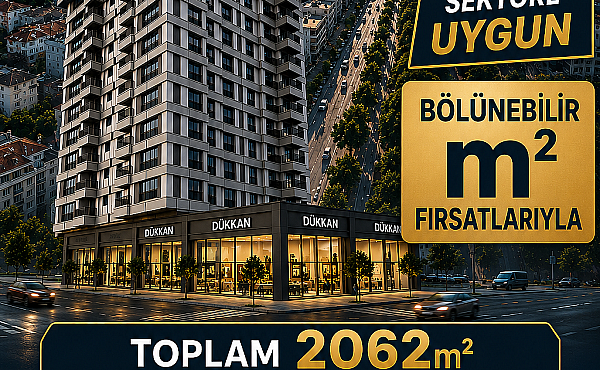 BOSTANCI TOPLAM 2062m² KİRALIK VE SATILIK DÜKKANLAR 
